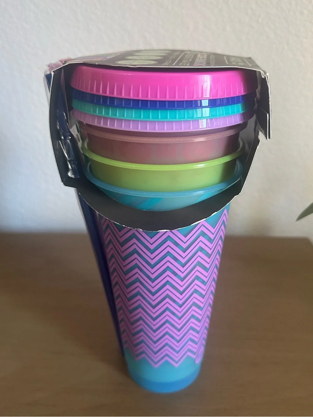 Tal Color Changing Reusable Tumblers & Straws Set 4 Pack Cold Cups Lids